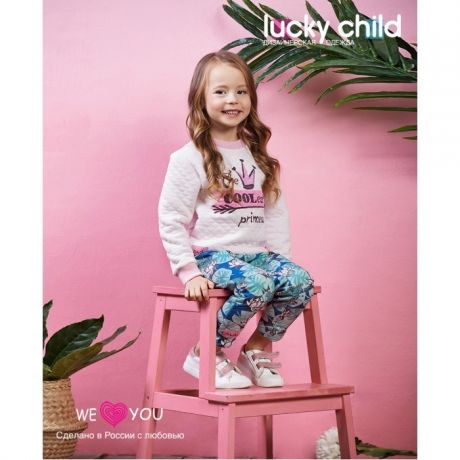 Толстовки и свитшоты Lucky Child Толстовка для девочки Принцесса сказки 45-16