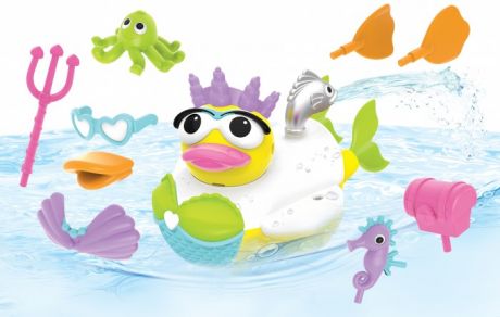Игрушки для ванны Yookidoo Игрушка водная Утка-русалка с водометом и аксессуарами