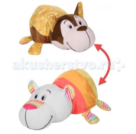 Мягкие игрушки 1 Toy Вывернушка Ням-ням Хаски и Полярный мишка 40 см
