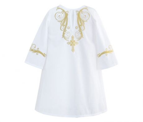 Крестильная одежда Золотой Гусь Крестильная рубашка модель 2 с вышивкой