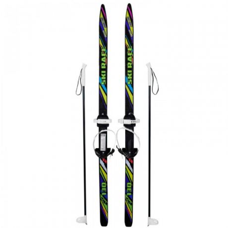 Ледовые коньки и лыжи Ski Race Лыжи подростковые с палками 130 см