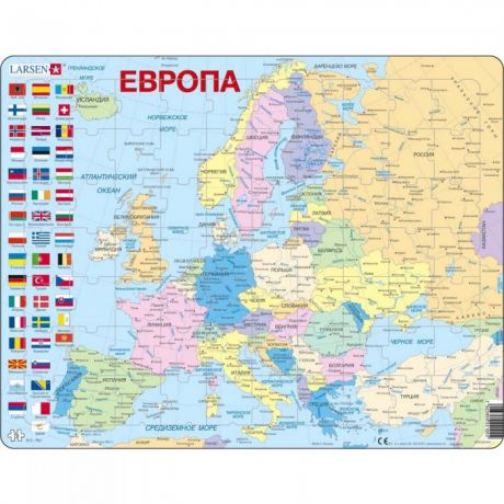 Пазлы Larsen Карта - Европа