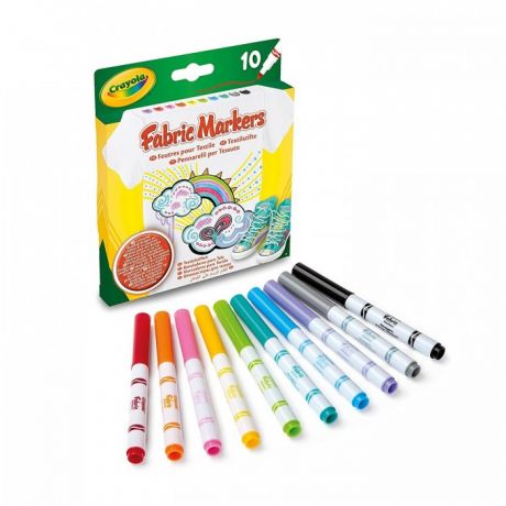 Фломастеры Crayola Для росписи ткани 10 шт.