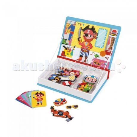 Книжки-игрушки Janod Книга-игра Мальчики в костюмах магнитная