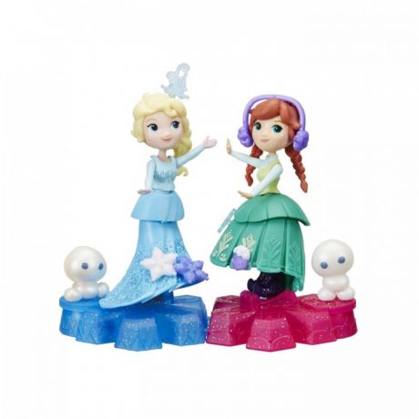 Куклы и одежда для кукол Disney Princess Холодное сердце Маленькая кукла на движущейся платформе-снежинке