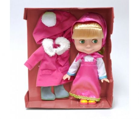 Куклы и одежда для кукол Карапуз Интерактивная кукла Маша с набором зимней одежды 25 см