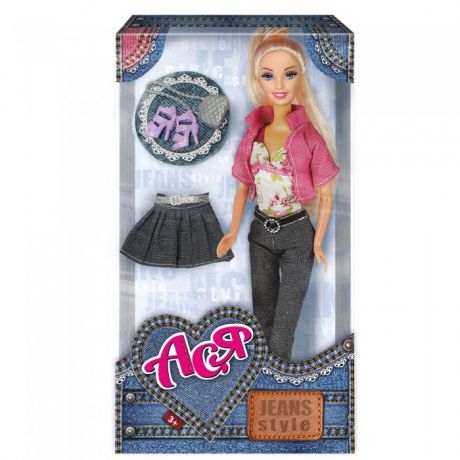 Куклы и одежда для кукол Toys Lab Кукла Ася Блондинка Джинсовый стиль