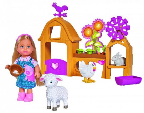 Игровые наборы Simba Игровой набор Счастливая ферма с куклой Еви