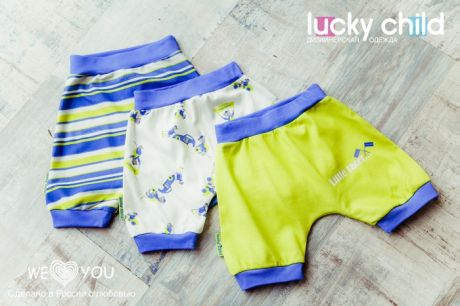 Штанишки и шорты Lucky Child Шорты для мальчика Маленький Гонщик 3 шт.