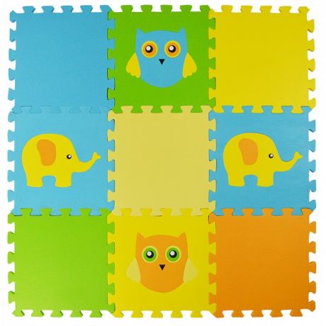 Игровые коврики Forest kids пазл Elephant and Owl  9 деталей 30х30х1,5 см