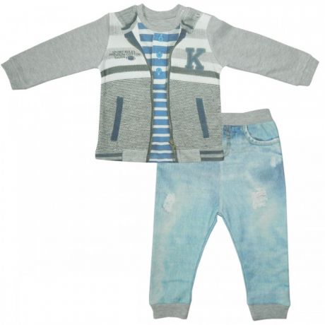Комплекты детской одежды Папитто Комплект (кофточка и штанишки) для мальчика Fashion Jeans 583-05