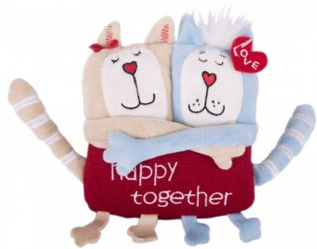 Мягкие игрушки Gulliver Кот и кошка Счастливы вместе 15 см