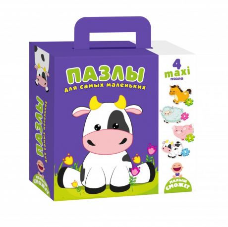 Пазлы Vladi toys Пазлы для малышей Коровка