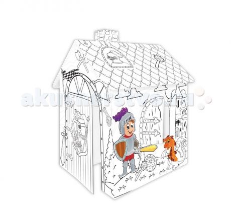 Игровые домики Mochtoys Картонный домик-раскраска Рыцарь