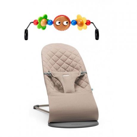 Кресла-качалки, шезлонги BabyBjorn Кресло-шезлонг Balance Bliss Cotton с игрушкой для кресла-качалки