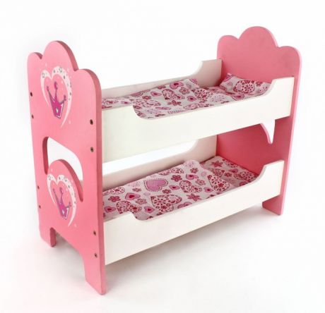 Кроватки для кукол Mary Poppins Корона деревянная двухспальная