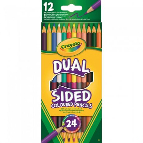 Карандаши, восковые мелки, пастель Crayola 12 двухсторонних карандашей