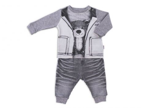 Комплекты детской одежды Папитто Комплект из кофточки и штанишек для мальчика Fashion Jeans 582-05