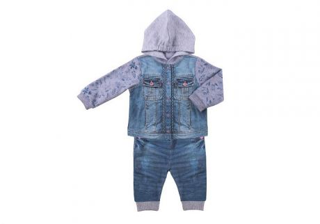 Комплекты детской одежды Папитто Комплект из кофточки и штанишек для девочки Fashion Jeans 592-05