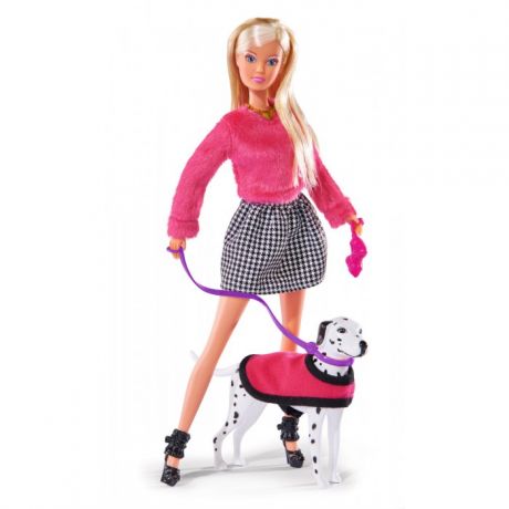 Куклы и одежда для кукол Simba Кукла Штеффи на прогулке с далматинцем
