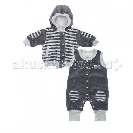 Комплекты детской одежды Lucky Child Из велюра на синтепоне куртка и полукомбинезон 5-7