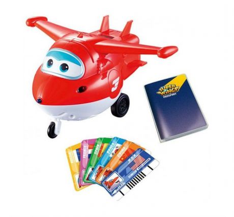 Вертолеты и самолеты Super Wings Самолет Джетт с пластиковыми карточками разных стран