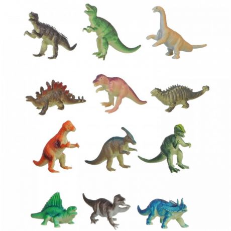 Игровые фигурки Bondibon Набор животных Ребятам о Зверятах Динозавры 5 дюймов 12 шт.