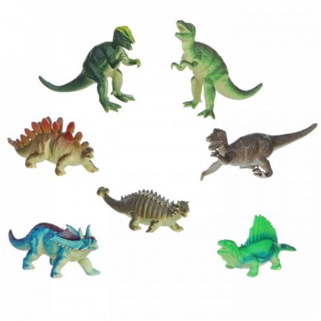 Игровые фигурки Bondibon Набор животных Ребятам о Зверятах Динозавры 5 дюймов 7 шт.