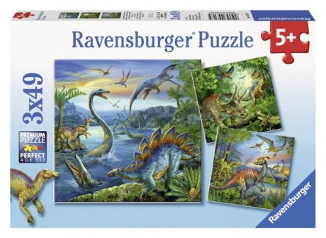 Пазлы Ravensburger Пазл Динозавры 3х49 элементов