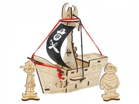 Сборные модели Woody Набор для творчества Пиратский корабль Карамба