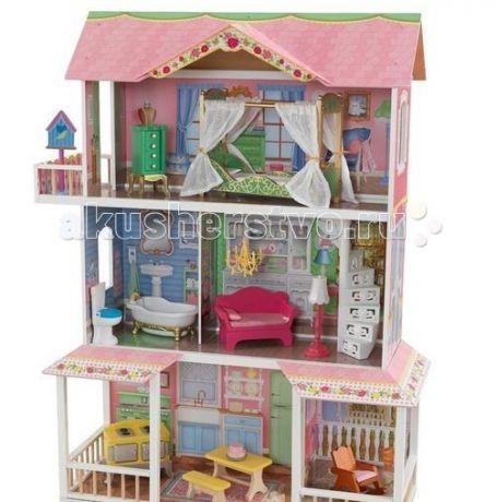 Кукольные домики и мебель KidKraft Деревянный дом Карамельная Саванна с мебелью