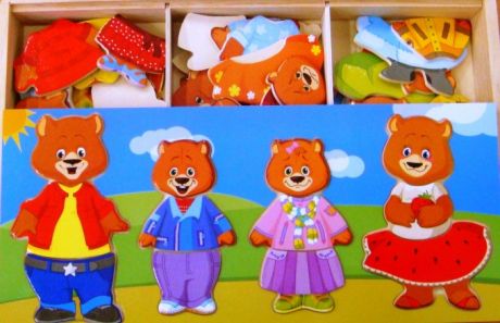 Деревянные игрушки Мир деревянных игрушек Четыре медведя