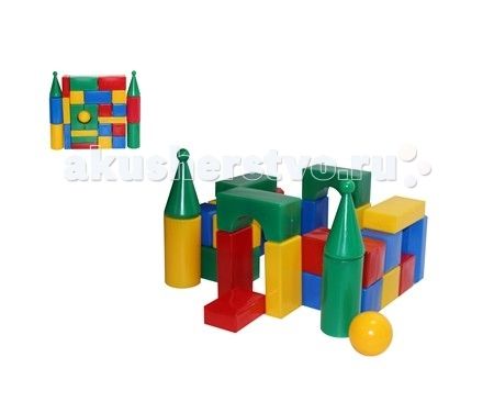 Развивающие игрушки СВСД Строительный набор Стена-смайл (27 элементов)