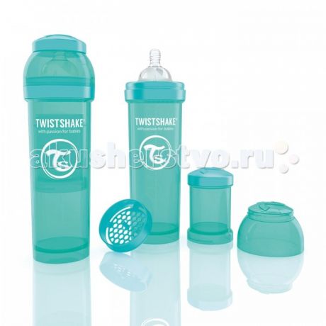 Бутылочки Twistshake с контейнером 330 мл