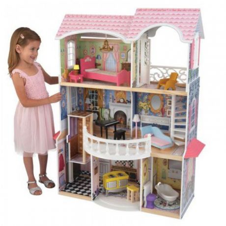 Кукольные домики и мебель KidKraft Кукольный домик Магнолия с мебелью 13 элементов