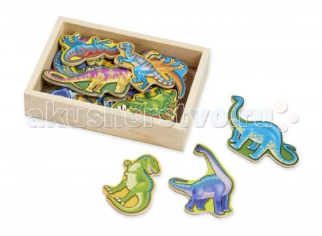 Деревянные игрушки Melissa & Doug Магнитные игры Деревянные магнитные динозавры