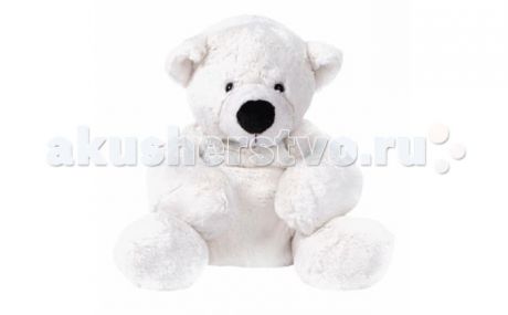Мягкие игрушки Gulliver Медведь белый, лежачий 43 см