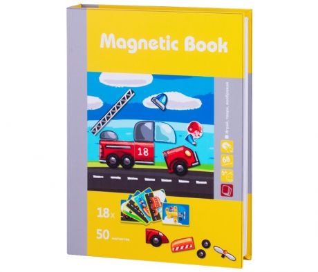 Развивающие игрушки Magnetic Book игра Юный инженер 68 деталей