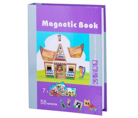Развивающие игрушки Magnetic Book игра Строения мира 65 деталей