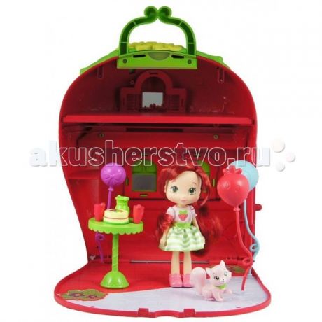 Кукольные домики и мебель Strawberry Shortcake Шарлотта Земляничка 15 см с домом и аксессуарами