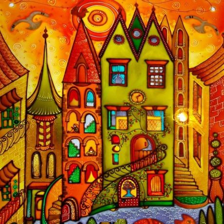 Картины своими руками Molly Картина мозаикой Город солнца 30х30 см