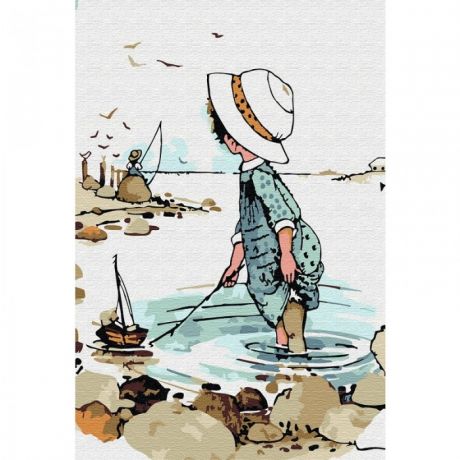 Картины по номерам Molly Картина по номерам Увлекательная рыбалка 20х30 см