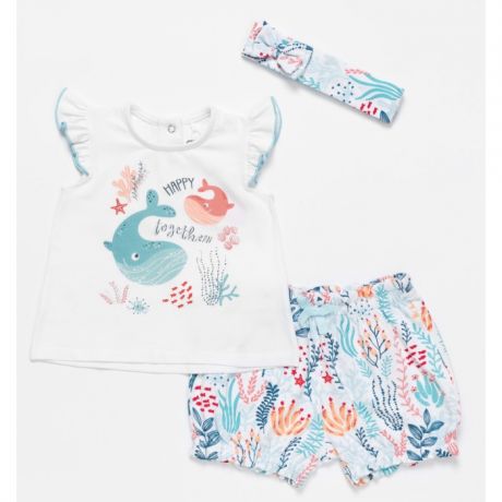 Комплекты детской одежды Artie Комплект для девочек (джемпер, шорты, повязка) Sea world AKt3-676d