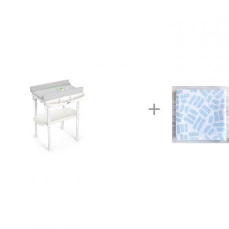 Пеленальные столики CAM Aqua с ванночкой и муслиновая пеленка Mjolk Краски 110x110 см
