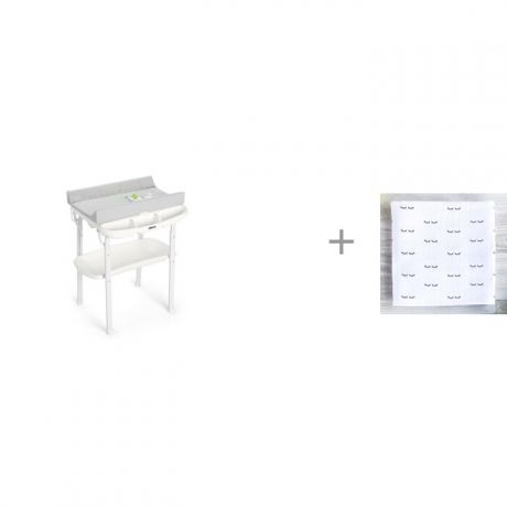 Пеленальные столики CAM Aqua с ванночкой и муслиновая пеленка Mjolk Basic Глазки 80x80 см