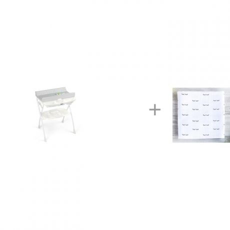 Пеленальные столики CAM Volare с ванночкой 242 и Муслиновая Пеленка Mjolk Basic Глазки 80x80 см