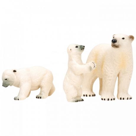 Игровые фигурки Masai Mara Набор фигурок Мир морских животных Белая медведица и медвежата (3 предмета)