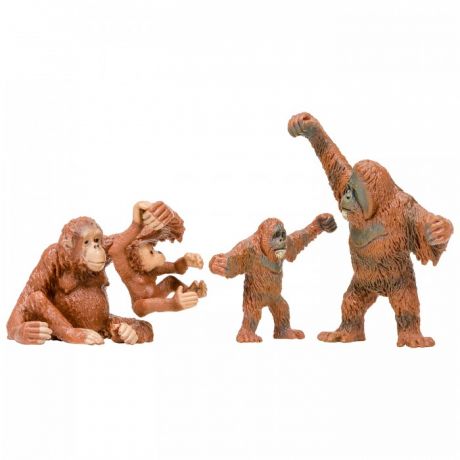 Игровые фигурки Masai Mara Набор фигурок Мир диких животных Семья орангутангов (4 предмета)