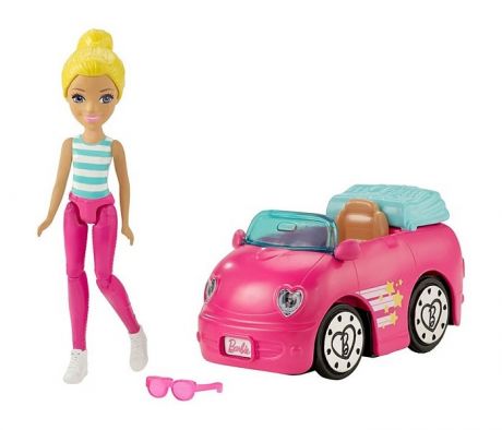 Куклы и одежда для кукол Barbie Кукла и автомобиль В движении