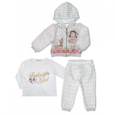 Комплекты детской одежды Baby Rose Комплект для девочки (жакет, лонгслив, брюки) 3271